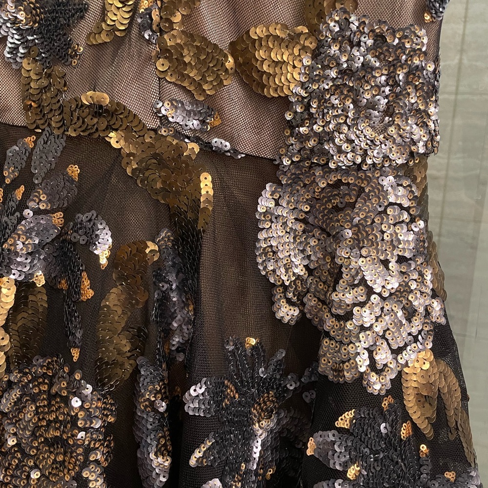 Bebe Sequin Fit & Flare Sequin Bebe - image 6